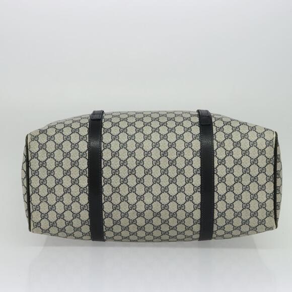 GUCCI GG Supreme Boston Bag Pvc Navy Gold - Picture 9 of 16
